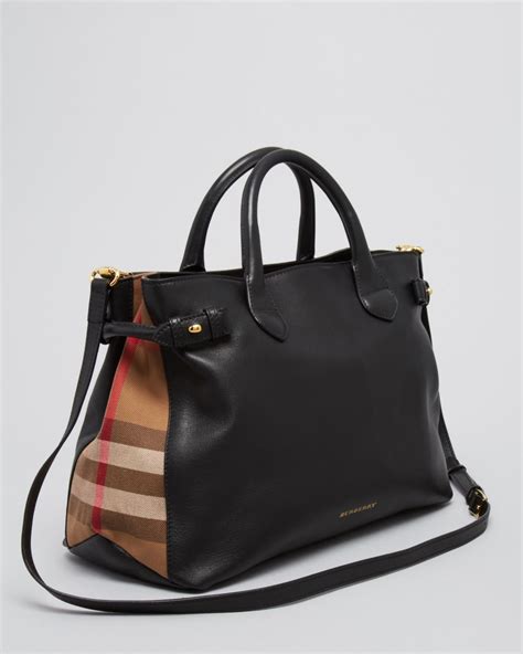 burberry medium banner leather tote|Burberry house check banner.